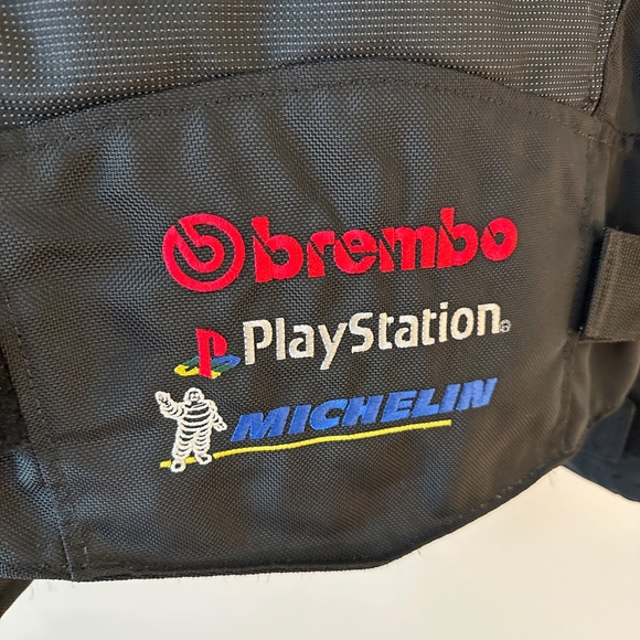 Vintage 90s Ducati Dainese PlayStation Detroit Racing Motorcycle Black Jacket - Picture 5 of 7